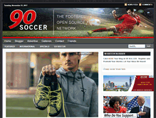 Tablet Screenshot of 90soccer.com